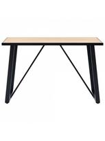 stalas 120x60 - Valgomojo stalas, ąžuolo spalvos, 120x60x75cm, MDF - 3 nuotrauka