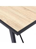 stalas 120x60 - Valgomojo stalas, ąžuolo spalvos, 120x60x75cm, MDF - 4 nuotrauka