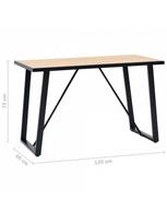 stalas 120x60 - Valgomojo stalas, ąžuolo spalvos, 120x60x75cm, MDF - 5 nuotrauka