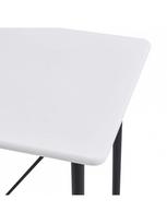 stalas 120x60 - Baro stalas, baltos spalvos, 120x60x110cm, MDF - 5 nuotrauka