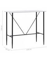 stalas 120x60 - Baro stalas, baltos spalvos, 120x60x110cm, MDF - 6 nuotrauka