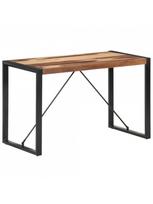 rudas valgomasis stalas - Valgomojo stalas VLX Solid Wood with Sheesham Finish, rudas/juodas, 1200 mm x 600 mm x 750 mm - 1 nuotrauka