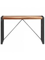 rudas valgomasis stalas - Valgomojo stalas VLX Solid Wood with Sheesham Finish, rudas/juodas, 1200 mm x 600 mm x 750 mm - 2 nuotrauka