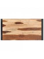 rudas valgomasis stalas - Valgomojo stalas VLX Solid Wood with Sheesham Finish, rudas/juodas, 1200 mm x 600 mm x 750 mm - 4 nuotrauka