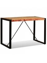 600 x 1200 - Valgomojo stalas VLX Solid Reclaimed Wood, rudas/įvairių spalvų, 1200 mm x 600 mm x 760 mm - 2 nuotrauka
