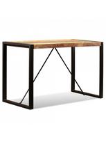600 x 1200 - Valgomojo stalas VLX Solid Reclaimed Wood, rudas/įvairių spalvų, 1200 mm x 600 mm x 760 mm - 4 nuotrauka