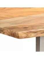 pigu lt valgomojo stalai - Valgomojo stalas VLX Solid Acacia Wood 286476, rudas/sidabro, 1800 mm x 900 mm x 760 mm - 5 nuotrauka
