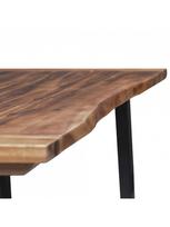 akacija - Valgomojo stalas VLX Solid Acacia Wood 288068, rudas/juodas, 1800 mm x 900 mm x 750 mm - 6 nuotrauka