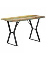 rudas valgomasis stalas - Valgomojo stalas VLX Solid Reclaimed Wood 247950, rudas/juodas, 1200 mm x 600 mm x 760 mm - 1 nuotrauka