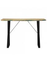 rudas valgomasis stalas - Valgomojo stalas VLX Solid Reclaimed Wood 247950, rudas/juodas, 1200 mm x 600 mm x 760 mm - 2 nuotrauka