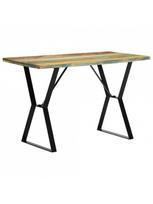 rudas valgomasis stalas - Valgomojo stalas VLX Solid Reclaimed Wood 247950, rudas/juodas, 1200 mm x 600 mm x 760 mm - 3 nuotrauka