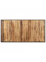pigu lt valgomojo stalai - Valgomojo stalas VLX Rough Mango Wood 320693, rudas/juodas, 1600 mm x 800 mm x 760 mm - 3 nuotrauka