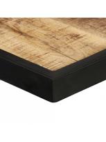 pigu lt valgomojo stalai - Valgomojo stalas VLX Rough Mango Wood 320693, rudas/juodas, 1600 mm x 800 mm x 760 mm - 4 nuotrauka