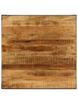 rudas valgomasis stalas - Valgomojo stalas VLX Solid Mango Wood 246628, rudas/juodas, 1400 mm x 1400 mm x 760 mm - 4 nuotrauka