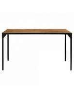 rudas valgomasis stalas - Valgomojo stalas VLX Solid Mango Wood 246628, rudas/juodas, 1400 mm x 1400 mm x 760 mm - 5 nuotrauka