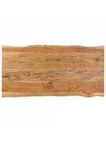 rudas valgomasis stalas - Valgomojo stalas VLX Solid Acacia Wood 286473, rudas/juodas, 1600 mm x 800 mm x 760 mm - 4 nuotrauka