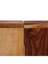 pigu lt valgomojo stalai - Valgomojo stalas VLX Solid Sheesham Wood 247422, rudas/juodas, 1400 mm x 700 mm x 750 mm - 8 nuotrauka