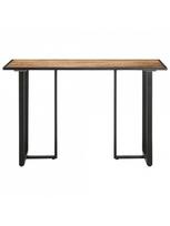 pigu lt valgomojo stalai - Valgomojo stalas VLX Rough Mango Wood, rudas/juodas, 1200 mm x 600 mm x 760 mm - 2 nuotrauka