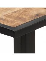 pigu lt valgomojo stalai - Valgomojo stalas VLX Rough Mango Wood, rudas/juodas, 1200 mm x 600 mm x 760 mm - 4 nuotrauka