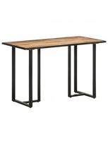 pigu lt valgomojo stalai - Valgomojo stalas VLX Rough Mango Wood, rudas/juodas, 1200 mm x 600 mm x 760 mm - 7 nuotrauka
