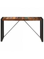 mediena 70 mm - Valgomojo stalas VLX Solid Reclaimed Wood 247421, rudas, 1400 mm x 700 mm x 750 mm - 3 nuotrauka