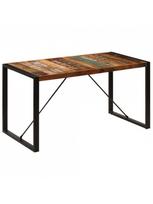 mediena 70 mm - Valgomojo stalas VLX Solid Reclaimed Wood 247421, rudas, 1400 mm x 700 mm x 750 mm - 8 nuotrauka