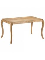 rudas valgomasis stalas - Valgomojo stalas VLX Solid Mango Wood 247114, rudas, 1350 mm x 750 mm x 760 mm - 2 nuotrauka