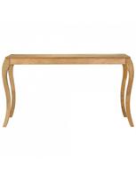 rudas valgomasis stalas - Valgomojo stalas VLX Solid Mango Wood 247114, rudas, 1350 mm x 750 mm x 760 mm - 3 nuotrauka