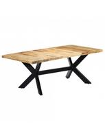 Valgomojo stalas VLX Solid Mango Wood 247427, rudas, 2000 mm x 1000 mm x 750 mm