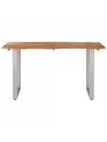 akacijos valgomojo stalas - Valgomojo stalas VLX Solid Acacia Wood 286478, rudas, 1400 mm x 700 mm x 760 mm - 2 nuotrauka