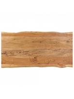 akacijos valgomojo stalas - Valgomojo stalas VLX Solid Acacia Wood 286478, rudas, 1400 mm x 700 mm x 760 mm - 4 nuotrauka