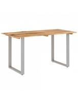 akacijos valgomojo stalas - Valgomojo stalas VLX Solid Acacia Wood 286478, rudas, 1400 mm x 700 mm x 760 mm - 8 nuotrauka