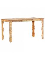 pigu lt valgomojo stalai - Valgomojo stalas VLX Solid Reclaimed Wood, rudas, 1400 mm x 700 mm x 760 mm - 1 nuotrauka