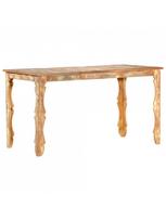 pigu lt valgomojo stalai - Valgomojo stalas VLX Solid Reclaimed Wood, rudas, 1400 mm x 700 mm x 760 mm - 4 nuotrauka