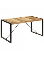 Valgomojo stalas VLX 247417, rudas/juodas, 1600 mm x 800 mm x 750 mm