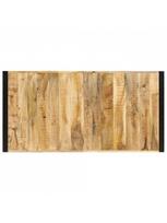 valgomojo stalas 160 80 - Valgomojo stalas VLX 247417, rudas/juodas, 1600 mm x 800 mm x 750 mm - 7 nuotrauka