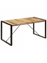 valgomojo stalas 160 80 - Valgomojo stalas VLX 247417, rudas/juodas, 1600 mm x 800 mm x 750 mm - 9 nuotrauka