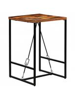 rudas valgomasis stalas - Baro stalas VLX Solid Reclaimed Wood 246288, juodas/tamsiai ruda, 700 mm x 700 mm x 1060 mm - 1 nuotrauka