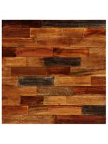 rudas valgomasis stalas - Baro stalas VLX Solid Reclaimed Wood 246288, juodas/tamsiai ruda, 700 mm x 700 mm x 1060 mm - 2 nuotrauka