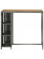 pigu lt valgomojo stalai - Baro stalas VLX Poly Rattan 313479, rudas/pilkas, 1200 mm x 600 mm x 1100 mm - 2 nuotrauka