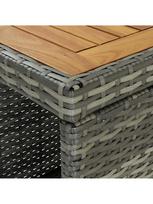 pigu lt valgomojo stalai - Baro stalas VLX Poly Rattan 313479, rudas/pilkas, 1200 mm x 600 mm x 1100 mm - 3 nuotrauka