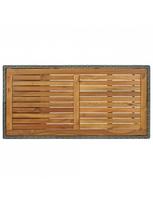 pigu lt valgomojo stalai - Baro stalas VLX Poly Rattan 313479, rudas/pilkas, 1200 mm x 600 mm x 1100 mm - 7 nuotrauka