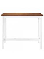 baro stalas lt - Baro stalas VLX Solid Wood 245548, rudas/baltas, 1080 mm x 600 mm x 910 mm - 3 nuotrauka