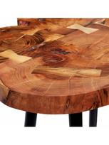 rudas valgomasis stalas - Baro stalas VLX Solid Acacia Wood, rudas, 900 mm x 600 mm x 1100 mm - 6 nuotrauka