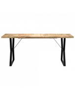 masyvo stalas 1800 - Valgomojo stalas VLX Solid Mango Wood 247945, šviesiai ruda, 1800 mm x 900 mm x 760 mm - 2 nuotrauka