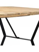 masyvo stalas 1800 - Valgomojo stalas VLX Solid Mango Wood 247945, šviesiai ruda, 1800 mm x 900 mm x 760 mm - 6 nuotrauka