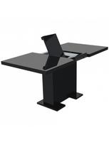 prailginamas valgomojo stalas - Valgomojo stalas VLX Extendable Dining Table, juodas, 1200 - 1500 mm x 800 mm x 750 mm - 4 nuotrauka