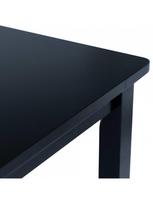 pigu lt valgomojo stalai - Valgomojo stalas VLX Solid Rubber Wood 247364, juodas, 1140 mm x 710 mm x 750 mm - 4 nuotrauka