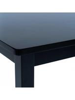 pigu lt valgomojo stalai - Valgomojo stalas VLX Solid Rubber Wood 247364, juodas, 1140 mm x 710 mm x 750 mm - 5 nuotrauka