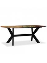 stalo remas - Valgomojo stalas VLX Solid Reclaimed Wood 244804, rudas, 1800 mm x 900 mm x 760 mm - 2 nuotrauka